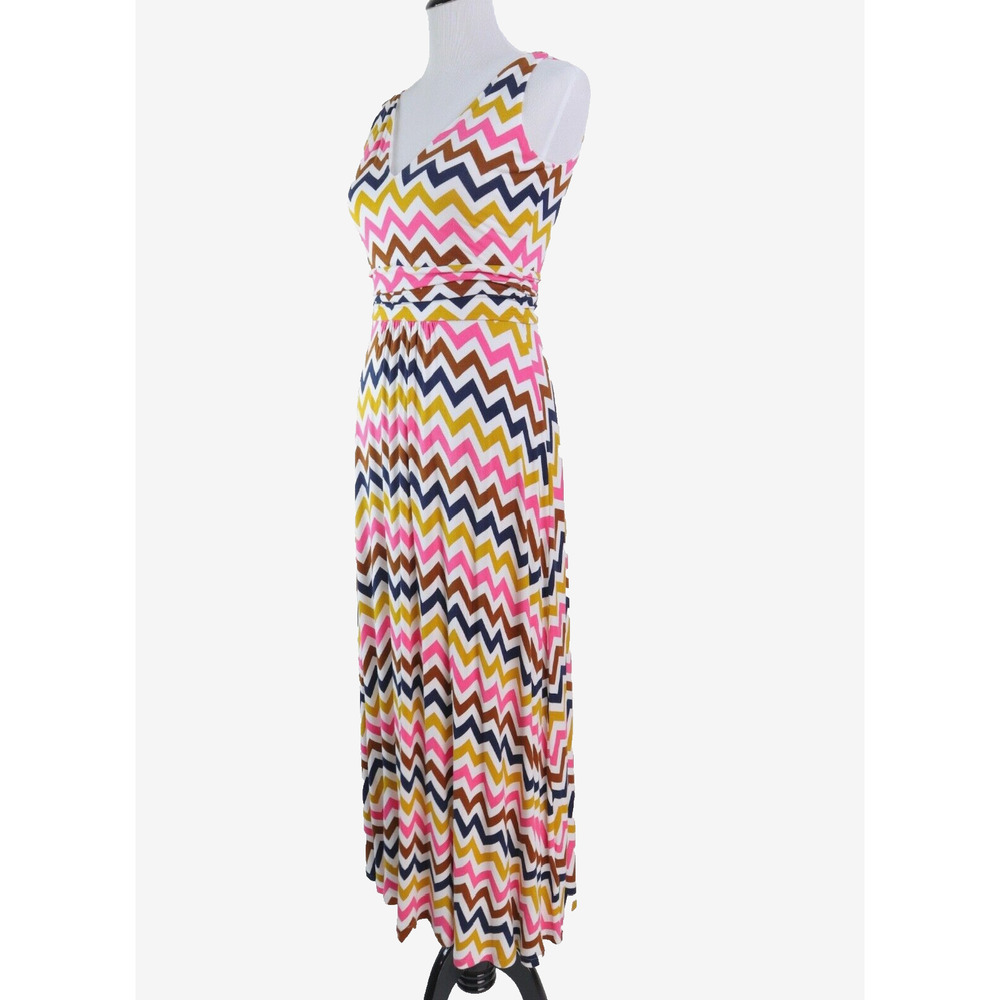 Boden US 2P Sienna Jersey Maxi Dress Chevron Stripe Multicolor J0614